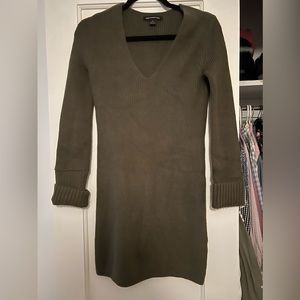 Something navy knit olive green mini dress size xs